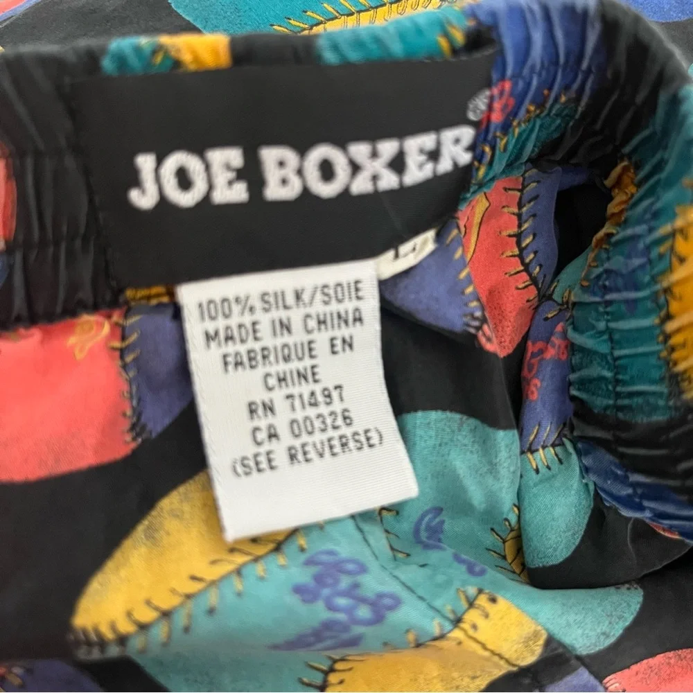 vintage Joe Boxer silk‎ boxers colorful large baseballs